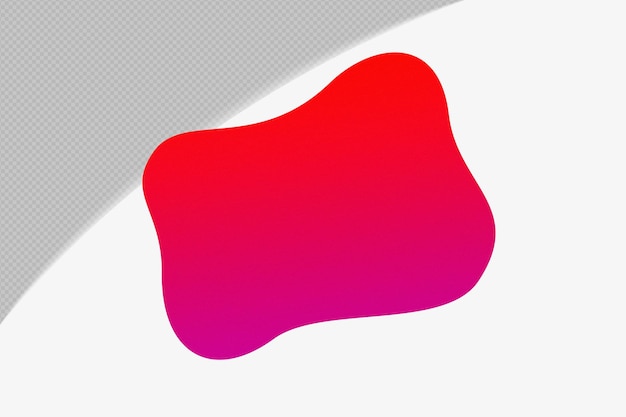 Abstracto Forma transparente Elemento de gradiente granulado com modelo de cor vermelha design psd png
