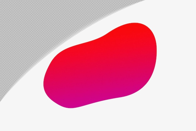 Abstracto Forma transparente Elemento de gradiente granulado com modelo de cor vermelha design psd png