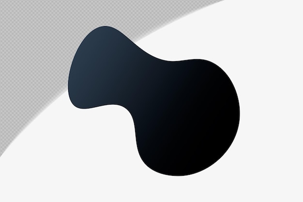 Abstracto Forma transparente Elemento de gradiente con espejismo de medianoche negro plantilla de color diseño psd png
