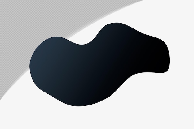 Abstracto Forma transparente Elemento de gradiente con espejismo de medianoche negro plantilla de color diseño psd png