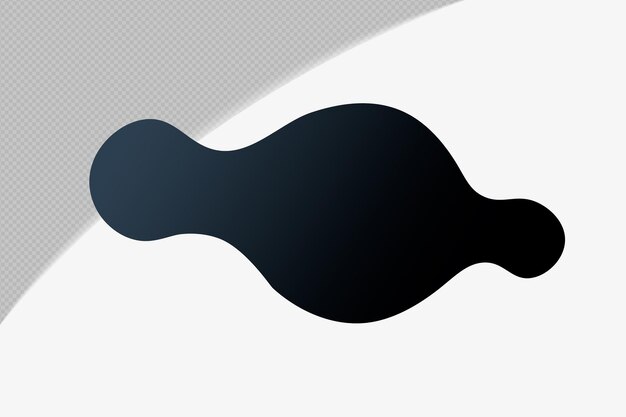 Abstracto Forma transparente Elemento de gradiente con espejismo de medianoche negro plantilla de color diseño psd png