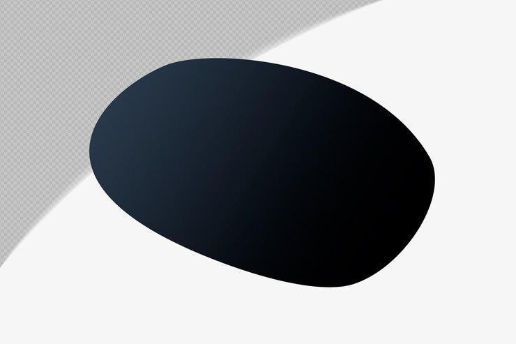 PSD abstracto forma transparente elemento de gradiente con espejismo de medianoche negro plantilla de color diseño psd png