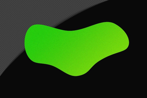 Abstracto Forma transparente Elemento de gradiente granulado con neón verde plantilla de color psd diseño png