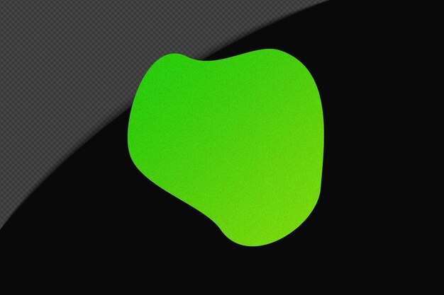 Abstracto Forma transparente Elemento de gradiente granulado con neón verde plantilla de color psd diseño png