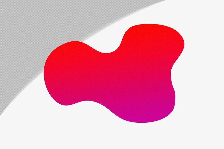 PSD abstracto forma transparente elemento de gradiente granulado con plantilla de color rojo diseño psd png