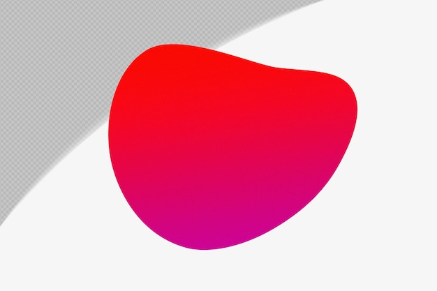 Abstracto Forma transparente Elemento de gradiente granulado con plantilla de color rojo diseño psd png