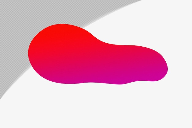 Abstracto Forma transparente Elemento de gradiente granulado con plantilla de color rojo diseño psd png