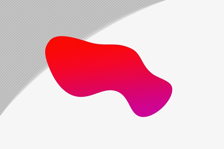 PSD abstracto forma transparente elemento de gradiente granulado con plantilla de color rojo diseño psd png
