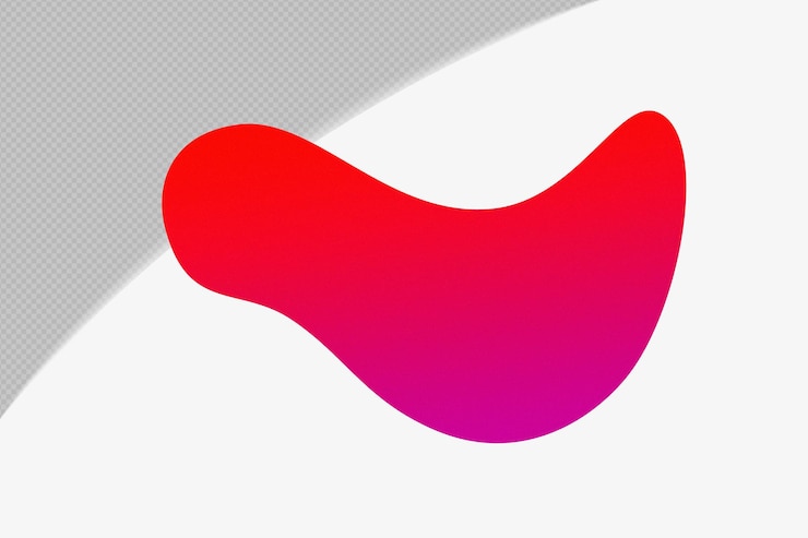 PSD abstracto forma transparente elemento de gradiente granulado con plantilla de color rojo diseño psd png