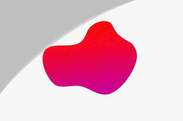 Abstracto Forma transparente Elemento de gradiente granulado con plantilla de color rojo diseño psd png