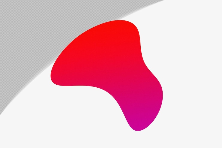 PSD abstracto forma transparente elemento de gradiente granulado con plantilla de color rojo diseño psd png