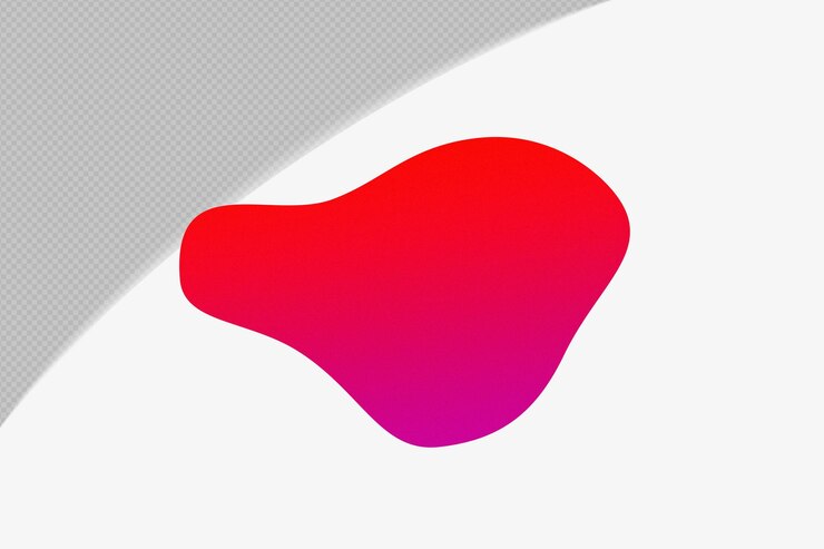 PSD abstracto forma transparente elemento de gradiente granulado con plantilla de color rojo diseño psd png