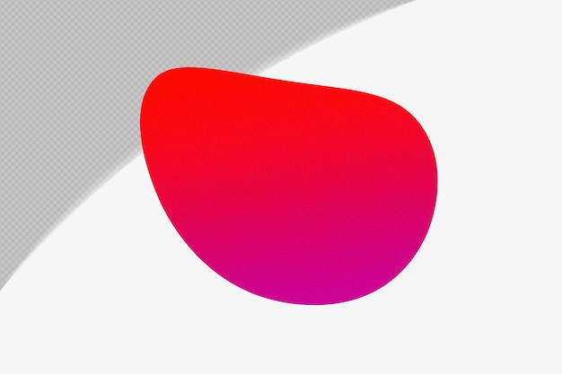 Abstracto Forma transparente Elemento de gradiente granulado con plantilla de color rojo diseño psd png