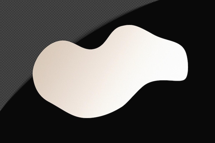 PSD abstracto forma transparente gradiente elemento con blanco suave y tranquilo plantilla de color diseño psd png
