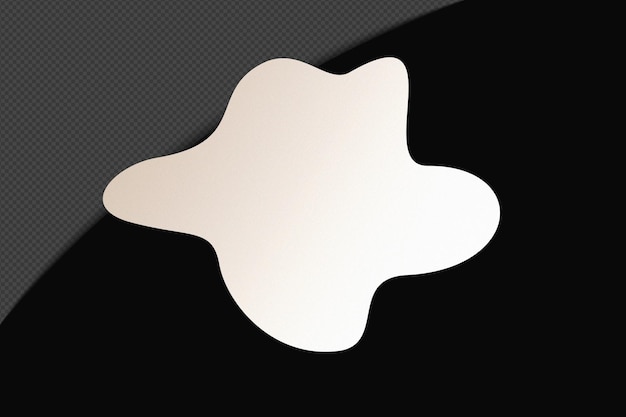 Abstracto Forma transparente Gradiente Elemento con blanco suave y tranquilo Plantilla de color diseño psd png