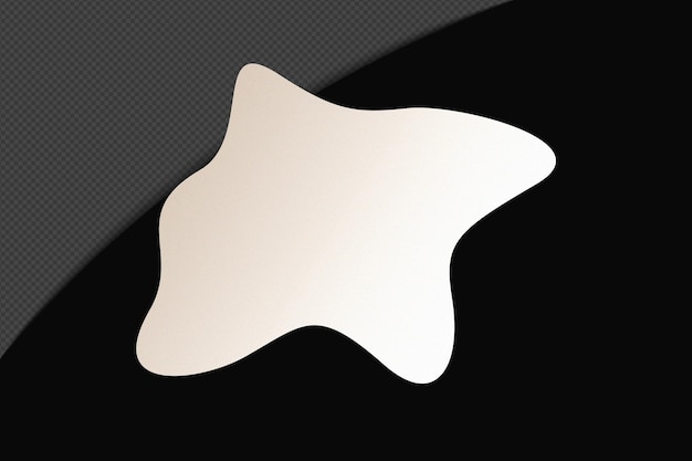 Abstracto Forma transparente Gradiente Elemento con blanco suave y tranquilo Plantilla de color diseño psd png
