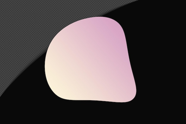 Abstracto forma transparente gradiente elemento com rosa suave cor modelo psd png design