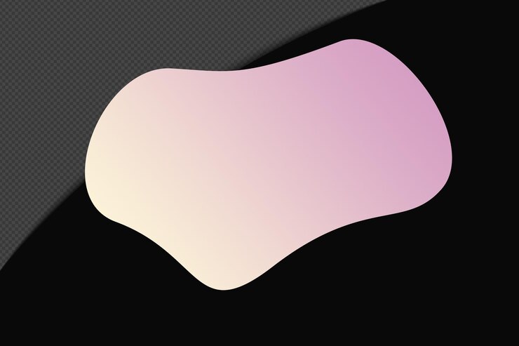 PSD abstracto forma transparente gradiente elemento con rosa suave color plantilla psd png diseño