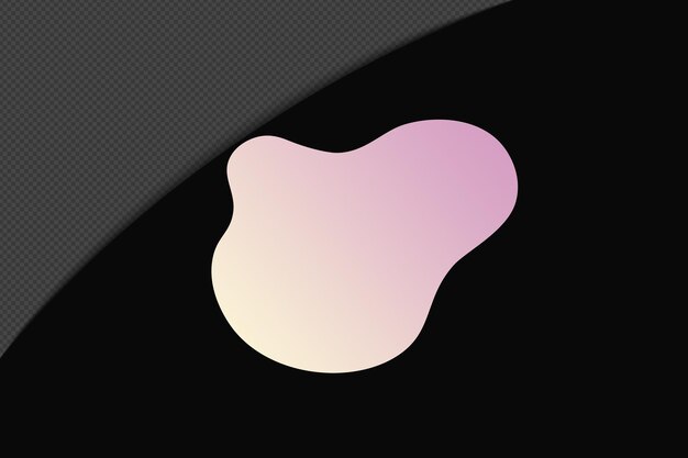 Abstracto Forma transparente Gradiente Elemento con rosa suave Color plantilla psd png diseño