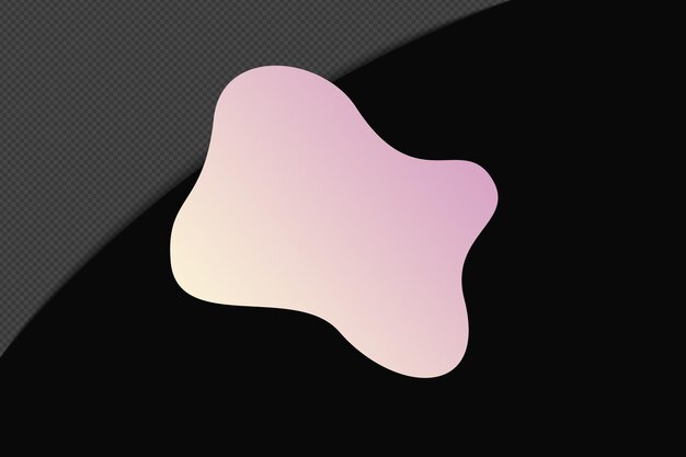 Abstracto Forma transparente Gradiente Elemento con rosa suave Color plantilla psd png diseño