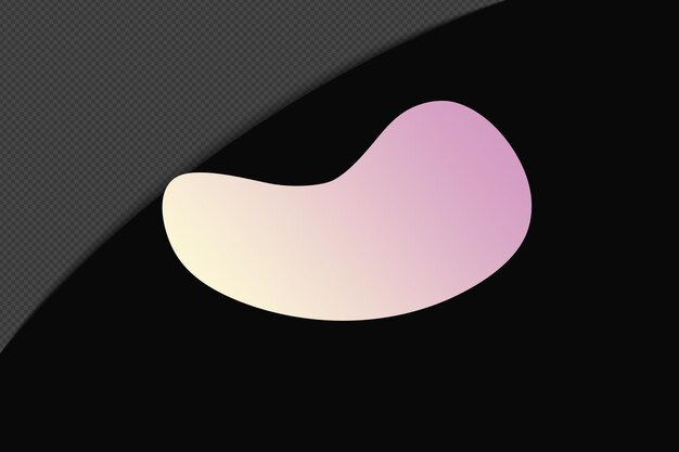 Abstracto Forma transparente Gradiente Elemento con rosa suave Color plantilla psd png diseño