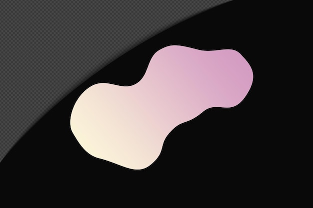 Abstracto Forma transparente Gradiente Elemento con rosa suave Color plantilla psd png diseño