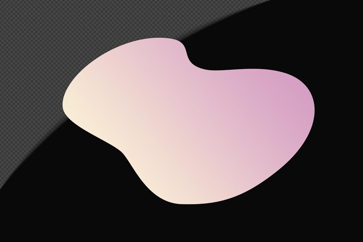 PSD abstracto forma transparente gradiente elemento con rosa suave color plantilla psd png diseño