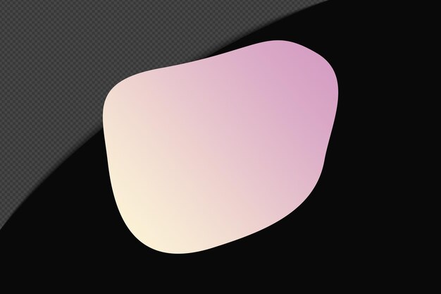 Abstracto Forma transparente Gradiente Elemento con rosa suave Color plantilla psd png diseño