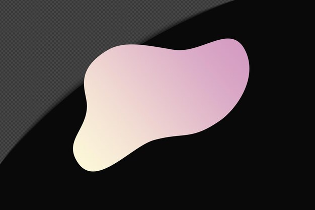 Abstracto Forma transparente Gradiente Elemento con rosa suave Color plantilla psd png diseño