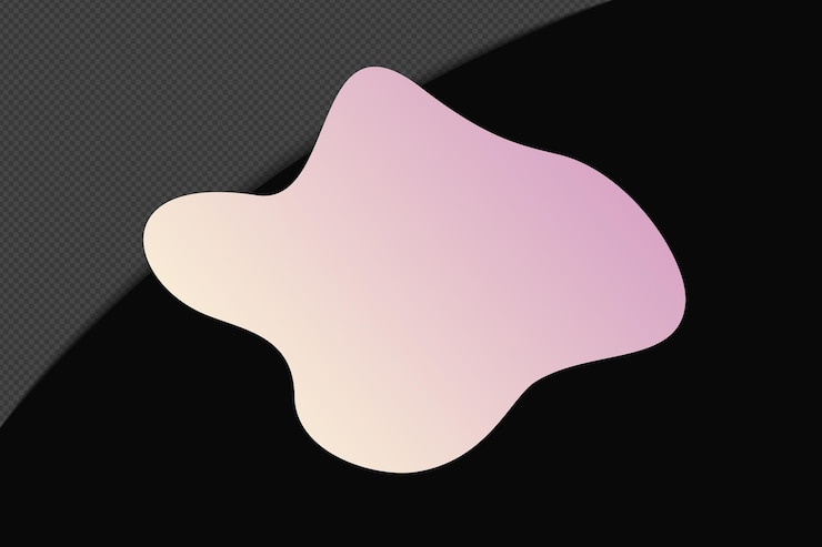 PSD abstracto forma transparente gradiente elemento con rosa suave color plantilla psd png diseño
