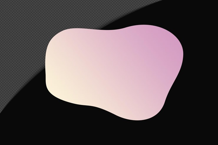 PSD abstracto forma transparente gradiente elemento con rosa suave color plantilla psd png diseño