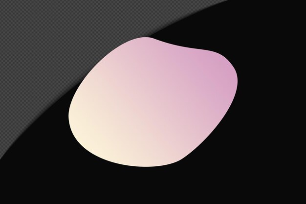 Abstracto Forma transparente Gradiente Elemento con rosa suave Color plantilla psd png diseño