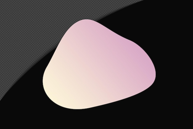 Abstracto Forma transparente Gradiente Elemento con rosa suave Color plantilla psd png diseño