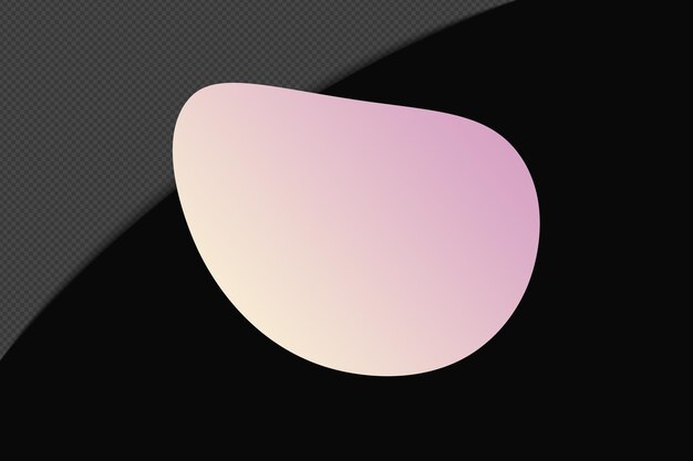 Abstracto Forma transparente Gradiente Elemento con rosa suave Color plantilla psd png diseño