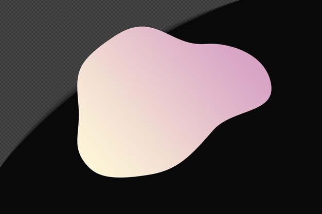 Abstracto Forma transparente Gradiente Elemento con rosa suave Color plantilla psd png diseño