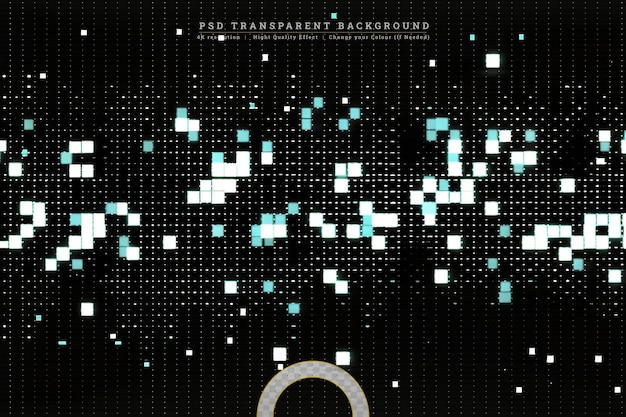 PSD abstracto geométrico tecnológico en fondo transparente