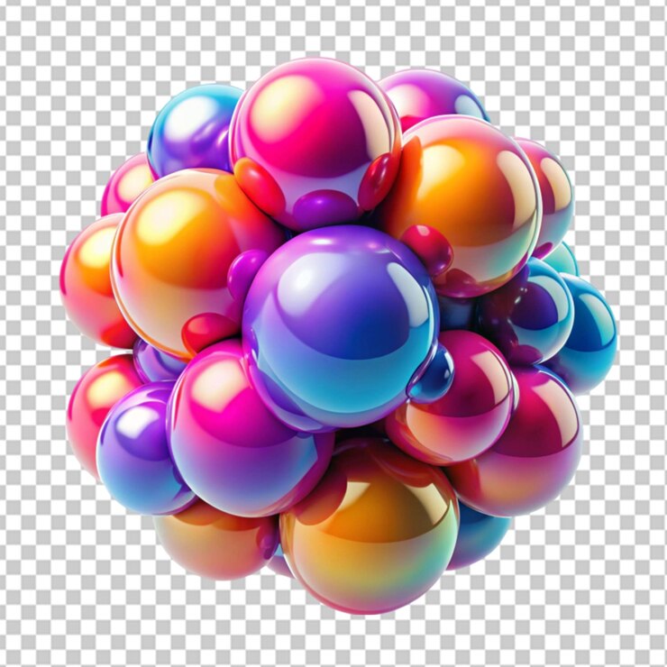 PSD abstracto gradiente metaball mancha líquida 3d hacer aceite en fondo transparente