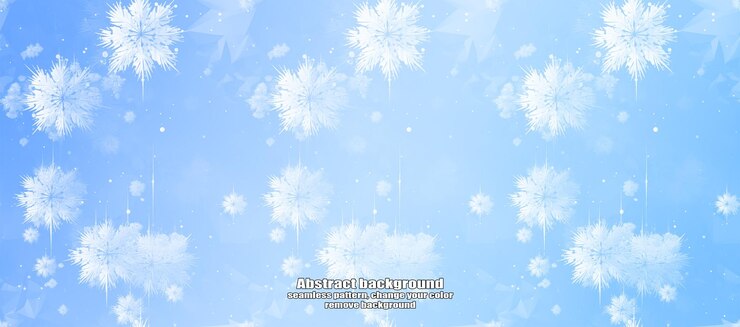 PSD abstracto de invierno patrón de textura de copo de nieve con personalización de color y fondo transparente