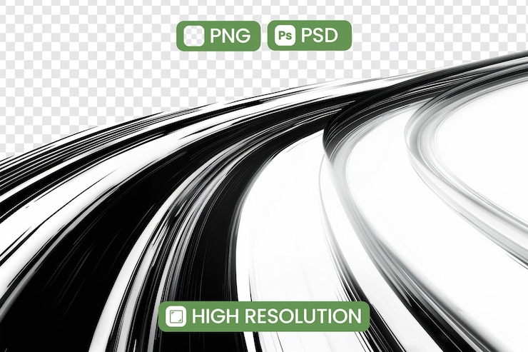 PSD abstracto líneas curvas blancas y negras transparentes fondo de alta resolución