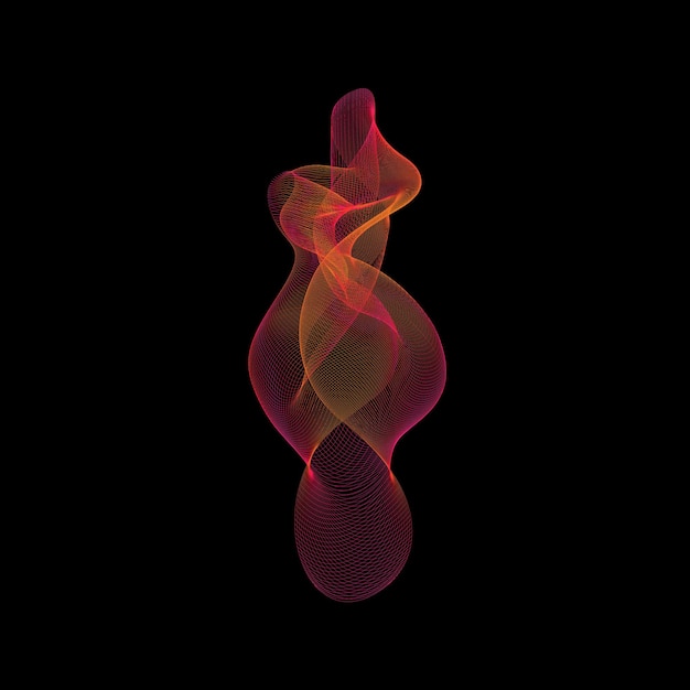 Abstracto Líneas de humo en fondo negro