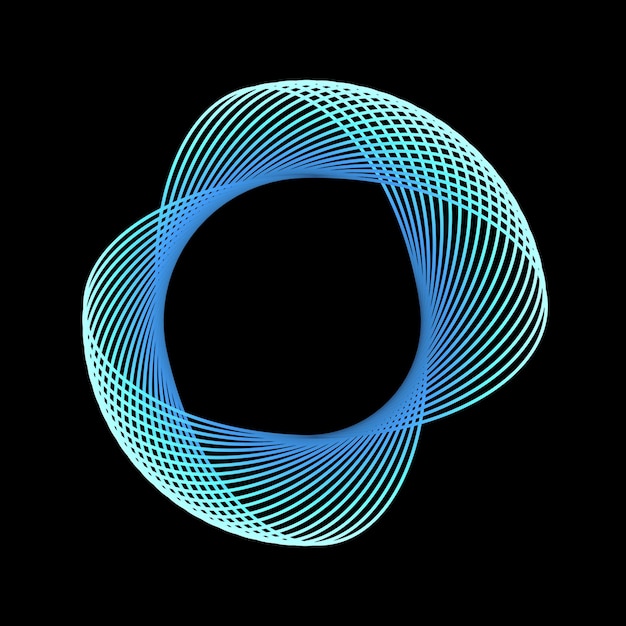 Abstracto Linhas de néon formando uma forma geométrica