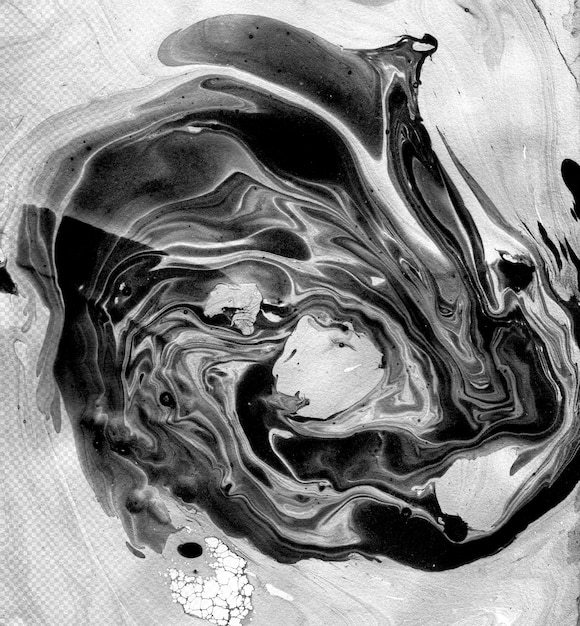 Abstracto Liquid Black Acrylic Art Marble Texture PNG