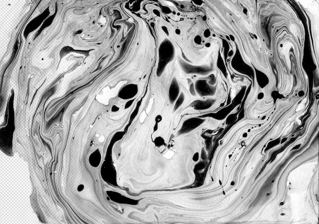 Abstracto Liquid Black Acrylic Art Marble Texture PNG