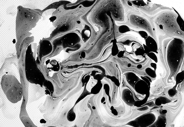 Abstracto Liquid Black Acrylic Art Marble Texture PNG