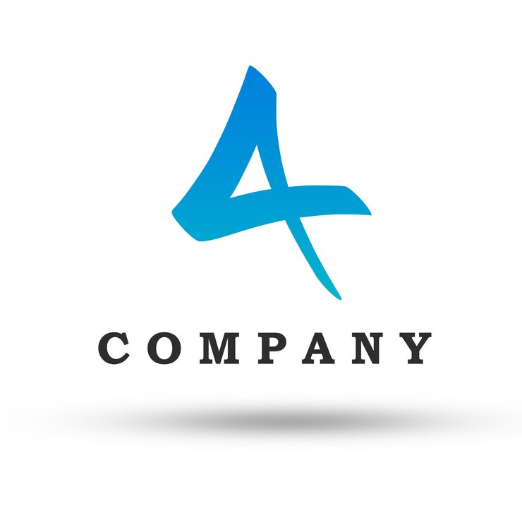 PSD abstracto logotipo de la empresa número 4 azul