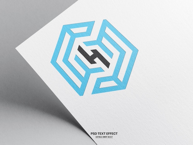 Abstracto El logotipo del hexágono H