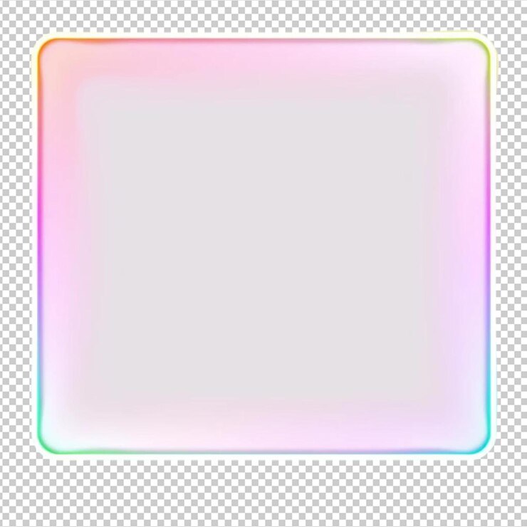 PSD abstracto marco de arco iris pastel diseño de la frontera elemento de arte de neón suave forma de luz plana brillante limpia vívida