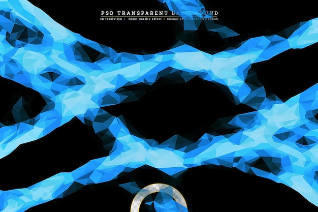 PSD abstracto moderno holográfico iridescente sobre un fondo transparente