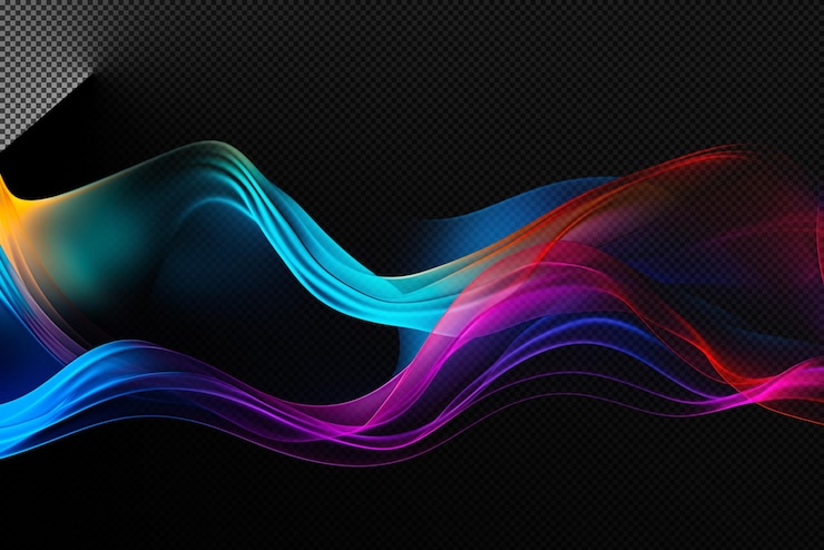 PSD abstracto de ondas de colores de fondo