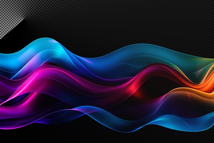 PSD abstracto de ondas de colores de fondo